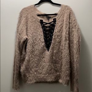 Express fuzzy sweater